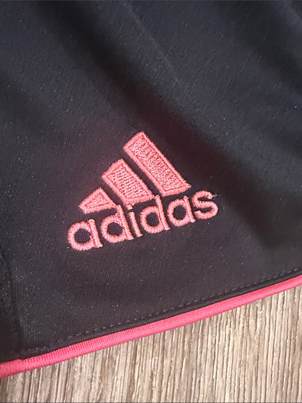 adidas Black Shorts with Pink Side Stripes - Picture 8 of 10